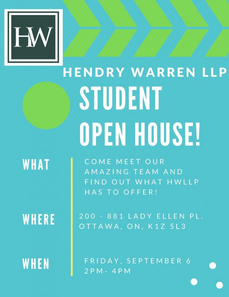 A poster describing a past student open house event