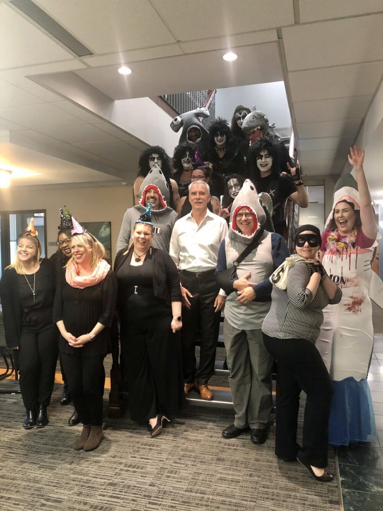 Staff dressed up for Halloween