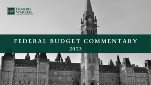 A picture of government buildings with "Federal Budget Commentary 2023"