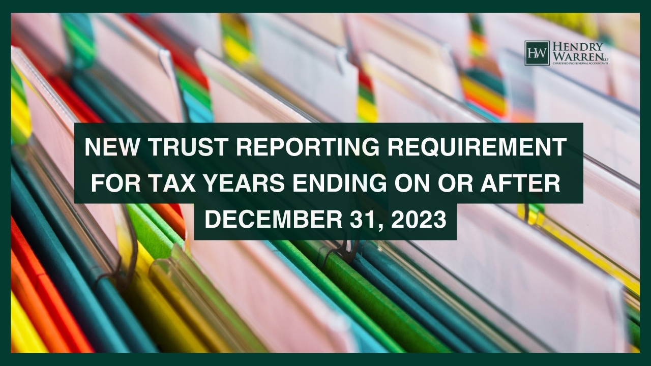 "Charities & Giving: New Trust Reporting Requirement For Tax Years Ending On Or After December 31, 2023"